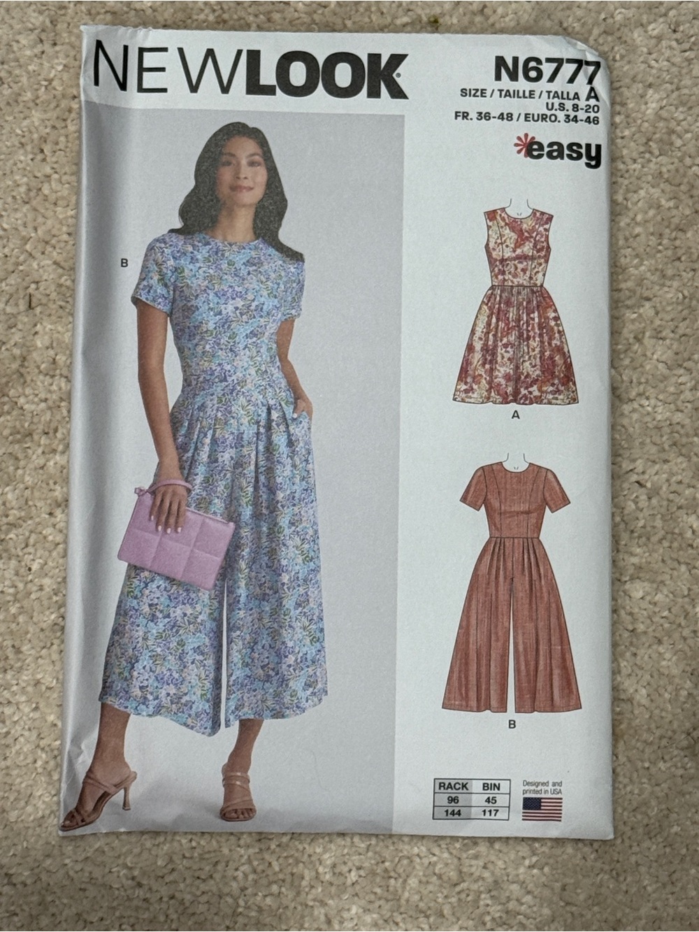 New Look N6777 dress and jumpsuit pattern